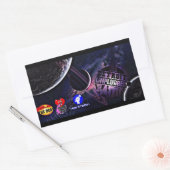 デトロイト非詰まりステッカーの外部空間 長方形シール (封筒)