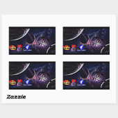 デトロイト非詰まりステッカーの外部空間 長方形シール (シート)