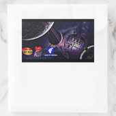 デトロイト非詰まりステッカーの外部空間 長方形シール (バッグ)