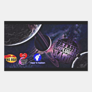 デトロイト非詰まりステッカーの外部空間 長方形シール