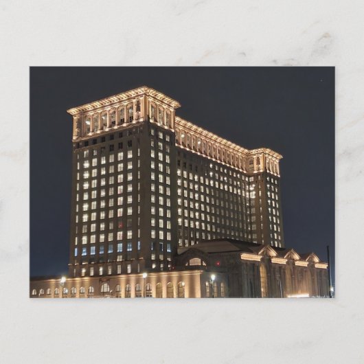デトロイト駅アットナイト ポストカード (正面)