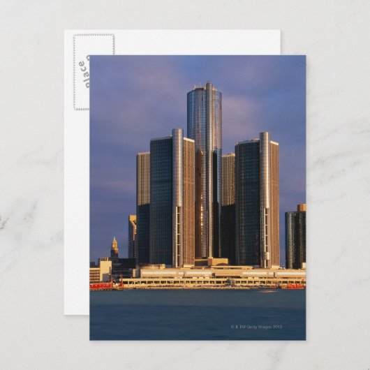 デトロイト3の水による超高層ビル ポストカード (正面/裏面)