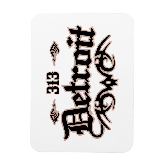 デトロイト313 マグネット (縦)