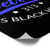 デトロイト313 モーターシティ黒人歴史月間  ポスター (角)