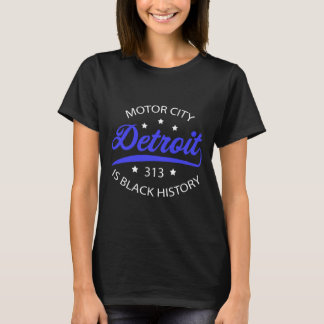 デトロイト313 モーターシティ黒人歴史月間 Tシャツ