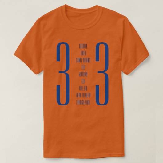 デトロイト313 Tシャツ (デザイン正面)