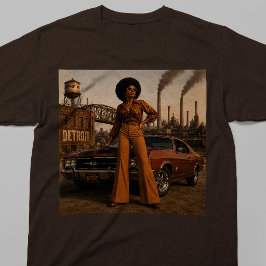 デトロイト70年代ソウルクイーン ビンテージ 黒人女性 Tシャツ