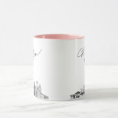 デトロイト スカイライン オーダーメイド ウェディング コーヒーマグ マグカップ (中央)