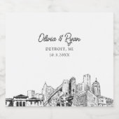 デトロイト スカイライン オーダーメイド ビールラベル (シングルラベル)