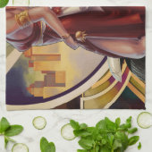 デトロイト、ミシガン州|モーター都市 キッチンタオル (折り畳み)