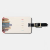 デトロイト、ミシガン州|都市スカイライン ラゲッジタグ (正面横)