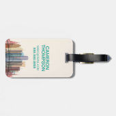 デトロイト、ミシガン州|都市スカイライン ラゲッジタグ (裏面横)