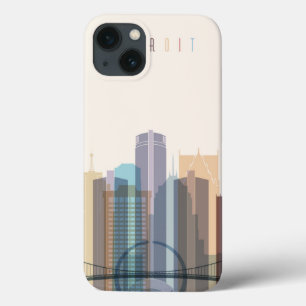 デトロイト、ミシガン州 都市スカイライン iPhone 13ケース