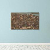 デトロイト, MI – 航空母材野球場 キャンバスプリント (インサイチュ (ウッドフロア))