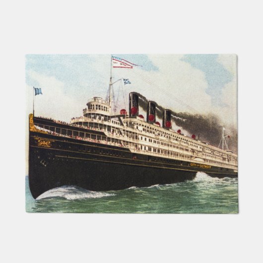 デトロイトIIIヴィンテージの五大湖はさみ金の都市 ドアマット (正面)