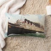 デトロイトIII五大湖の乗客の汽船の市 ランバークッション (ブランケット)