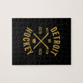 デトロイトMIアイスホッケースティックプレミアム ジグソーパズル (横)