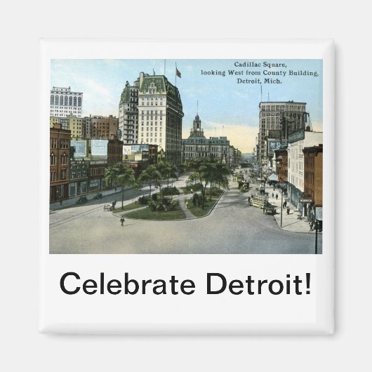 デトロイトMIヴィンテージ マグネット (正面)