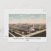 デトロイトMI、チャルマーズ・モーター・カー・カンパニーの古いポストカード ポストカード (正面/裏面)