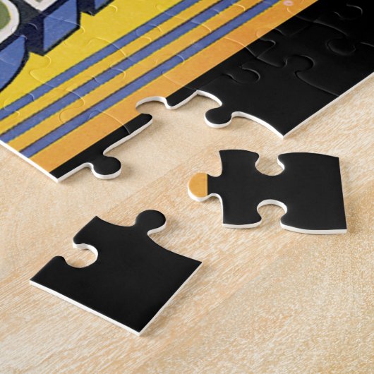 デトロイトMichigan_Vintage旅行からの挨拶 ジグソーパズル (側面)