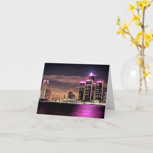 デトロイトNotecard カード (黄色い花)