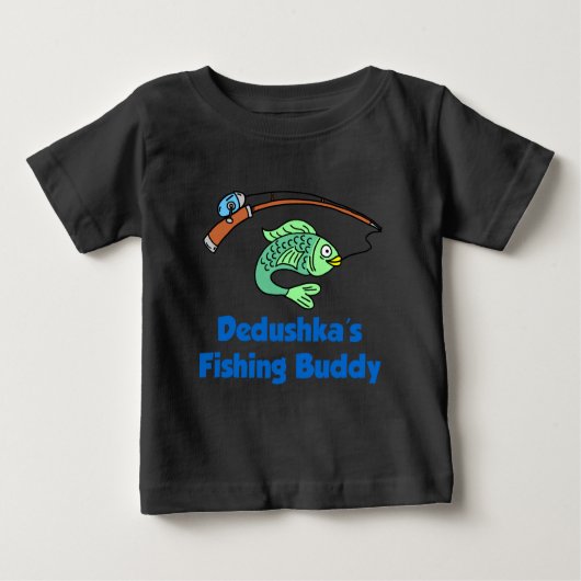 デドゥシュカ魚釣りバディ ベビーTシャツ (正面)