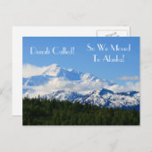 デナリが呼んだ！アラスカに引っ越した！アドレス変更 案内ポストカード (正面/裏面)