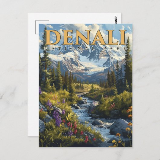 デナリの国王陛下 – 国立公園の冒険 ポストカード (正面/裏面)