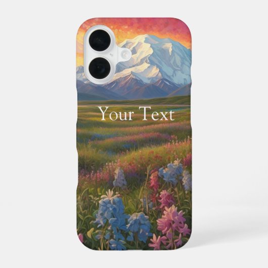 デナリの野花 iPhone 16ケース (裏面)