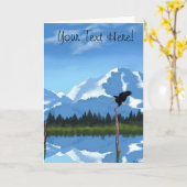 デナリアラスカの挨拶状 カード (黄色い花)