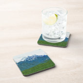 デナリウィズリバーズアラスカ抽象芸術印象主義 コースター (右側)