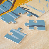 デナリナショナルパークアラスカムースヴィンテージ ジグソーパズル (側面)