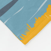 デナリナショナルパークアラスカムースヴィンテージ フリースブランケット (角)