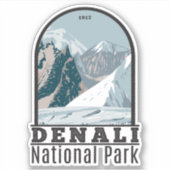 デナリナショナルパークアラスカヴィンテージ シール (正面)
