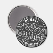 デナリナショナルパークアラスカ山ハンターモノリン マグネット (正面/裏面)