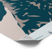 デナリナショナルパークアラスカ山ハンターヴィンテージ ポスター (角)