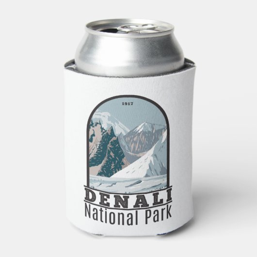 デナリナショナルパークアラスカ山ハンターヴィンテージ 缶クーラー (缶正面)