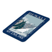 デナリナショナルパークアラスカ山ハンティントンレトロ マグネット (左側)