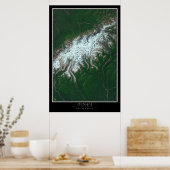 デナリナショナルパーク&リザーブアラスカから宇宙 ポスター (キッチン)