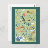 デナリボロー地図はがき ポストカード (正面/裏面)