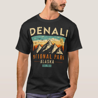 デナリ創設1917 ビンテージ レトロ アラスカ ナショナル Tシャツ