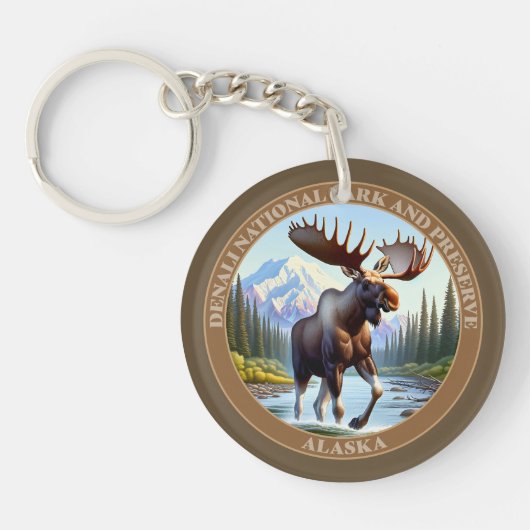 デナリ国立公園とアラスカを守る キーホルダー (正面)
