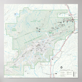 デナリ国立公園の地図 ポスター