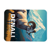 デナリ国立公園アラスカのダルヒツジ マグネット (横)