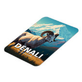 デナリ国立公園アラスカのダルヒツジ マグネット (左側)