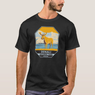 デナリ国立公園アラスカムースヴィンテージ Tシャツ