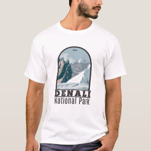 デナリ国立公園アラスカ山ハンターヴィンテージ Tシャツ