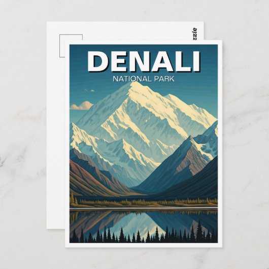 デナリ国立公園アラスカ旅行 ポストカード (正面/裏面)