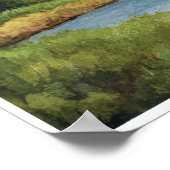 デナリ国立公園ウォーター絵画カラー ポスター (角)