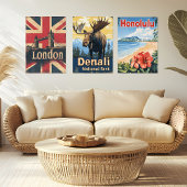 デナリ国立公園ヴィンテージ旅行ポスター ポスター